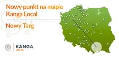 Może być zdjęciem przedstawiającym tekst „Nowy punkt na mapie Kanga Local Nowy Targ KANGA LOCAL”